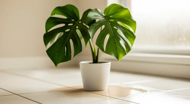 Banho de Chuveiro em Plantas de Interior